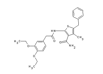 5-benzyl-2-{[(3,4-diethoxyphenyl)acetyl]amino}-4-methyl-3-thiophenecarboxamide