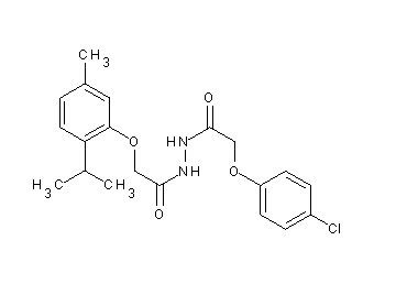 2-(4-chlorophenoxy)-N'-[(2-isopropyl-5-methylphenoxy)acetyl]acetohydrazide - Click Image to Close