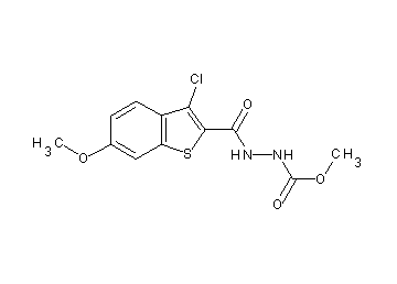 methyl 2-[(3-chloro-6-methoxy-1-benzothien-2-yl)carbonyl]hydrazinecarboxylate