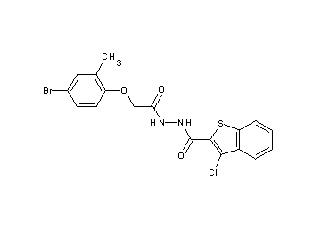N'-[(4-bromo-2-methylphenoxy)acetyl]-3-chloro-1-benzothiophene-2-carbohydrazide