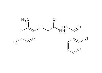 N'-[(4-bromo-2-methylphenoxy)acetyl]-2-chlorobenzohydrazide