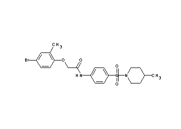 2-(4-bromo-2-methylphenoxy)-N-{4-[(4-methyl-1-piperidinyl)sulfonyl]phenyl}acetamide