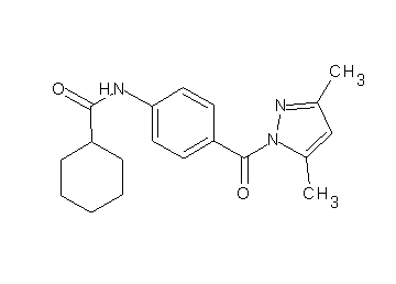 N-{4-[(3,5-dimethyl-1H-pyrazol-1-yl)carbonyl]phenyl}cyclohexanecarboxamide