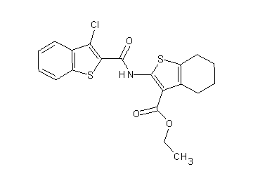 ethyl 2-{[(3-chloro-1-benzothien-2-yl)carbonyl]amino}-4,5,6,7-tetrahydro-1-benzothiophene-3-carboxylate