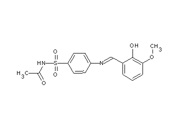 N-({4-[(2-hydroxy-3-methoxybenzylidene)amino]phenyl}sulfonyl)acetamide