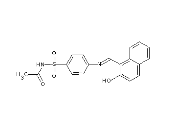 N-[(4-{[(2-hydroxy-1-naphthyl)methylene]amino}phenyl)sulfonyl]acetamide