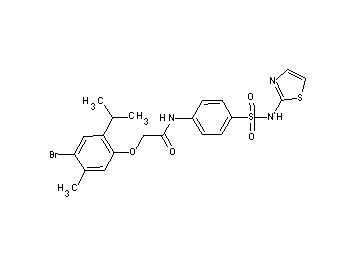 2-(4-bromo-2-isopropyl-5-methylphenoxy)-N-{4-[(1,3-thiazol-2-ylamino)sulfonyl]phenyl}acetamide