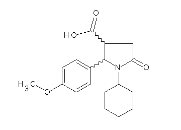 1-cyclohexyl-2-(4-methoxyphenyl)-5-oxo-3-pyrrolidinecarboxylic acid 1-cyclohexyl-2-(4-methoxyphenyl)-5-oxo-3-pyrrolidinecarboxylic acid