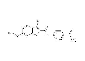 N-(4-acetylphenyl)-3-chloro-6-methoxy-1-benzothiophene-2-carboxamide