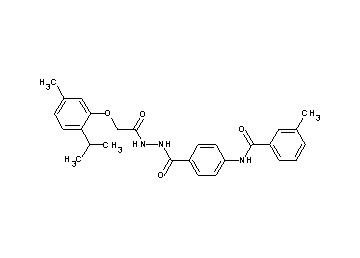 N-[4-({2-[(2-isopropyl-5-methylphenoxy)acetyl]hydrazino}carbonyl)phenyl]-3-methylbenzamide - Click Image to Close