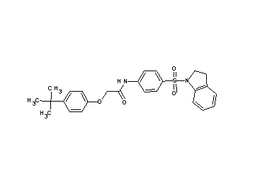 2-(4-tert-butylphenoxy)-N-[4-(2,3-dihydro-1H-indol-1-ylsulfonyl)phenyl]acetamide