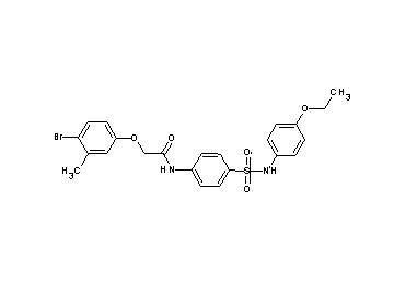 2-(4-bromo-3-methylphenoxy)-N-(4-{[(4-ethoxyphenyl)amino]sulfonyl}phenyl)acetamide