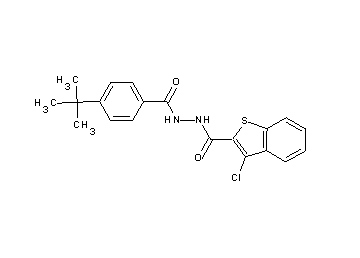 N'-(4-tert-butylbenzoyl)-3-chloro-1-benzothiophene-2-carbohydrazide N'-(4-tert-butylbenzoyl)-3-chloro-1-benzothiophene-2-carbohydrazide