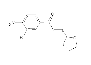 3-bromo-4-methyl-N-(tetrahydro-2-furanylmethyl)benzamide 3-bromo-4-methyl-N-(tetrahydro-2-furanylmethyl)benzamide