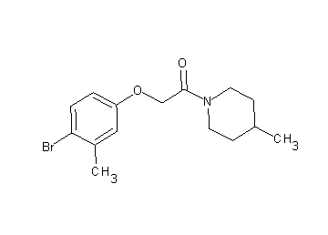 1-[(4-bromo-3-methylphenoxy)acetyl]-4-methylpiperidine