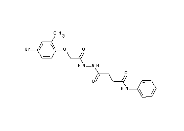 4-{2-[(4-bromo-2-methylphenoxy)acetyl]hydrazino}-4-oxo-N-phenylbutanamide