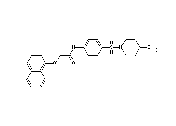 N-{4-[(4-methyl-1-piperidinyl)sulfonyl]phenyl}-2-(1-naphthyloxy)acetamide - Click Image to Close
