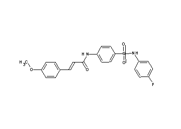 N-(4-{[(4-fluorophenyl)amino]sulfonyl}phenyl)-3-(4-methoxyphenyl)acrylamide
