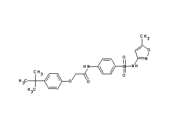 2-(4-tert-butylphenoxy)-N-(4-{[(5-methyl-3-isoxazolyl)amino]sulfonyl}phenyl)acetamide - Click Image to Close