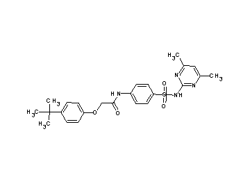 2-(4-tert-butylphenoxy)-N-(4-{[(4,6-dimethyl-2-pyrimidinyl)amino]sulfonyl}phenyl)acetamide
