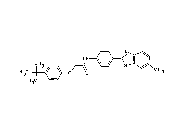 2-(4-tert-butylphenoxy)-N-[4-(6-methyl-1,3-benzothiazol-2-yl)phenyl]acetamide