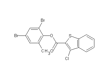 2,4-dibromo-6-methylphenyl 3-chloro-1-benzothiophene-2-carboxylate