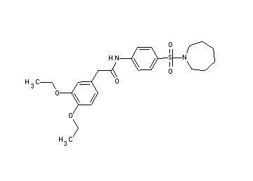 N-[4-(1-azepanylsulfonyl)phenyl]-2-(3,4-diethoxyphenyl)acetamide