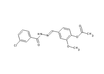 4-[2-(3-chlorobenzoyl)carbonohydrazonoyl]-2-methoxyphenyl acetate