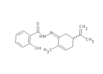 2-hydroxy-N'-(5-isopropenyl-2-methyl-2-cyclohexen-1-ylidene)benzohydrazide