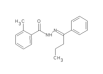 2-methyl-N'-(1-phenylbutylidene)benzohydrazide