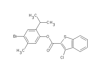4-bromo-2-isopropyl-5-methylphenyl 3-chloro-1-benzothiophene-2-carboxylate