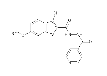 N'-[(3-chloro-6-methoxy-1-benzothien-2-yl)carbonyl]isonicotinohydrazide