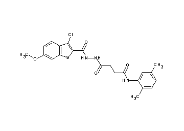 4-{2-[(3-chloro-6-methoxy-1-benzothien-2-yl)carbonyl]hydrazino}-N-(2,5-dimethylphenyl)-4-oxobutanamide