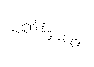 4-{2-[(3-chloro-6-methoxy-1-benzothien-2-yl)carbonyl]hydrazino}-4-oxo-N-phenylbutanamide