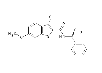 3-chloro-6-methoxy-N-(1-phenylethyl)-1-benzothiophene-2-carboxamide