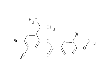 4-bromo-2-isopropyl-5-methylphenyl 3-bromo-4-methoxybenzoate - Click Image to Close