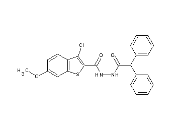 3-chloro-N'-(diphenylacetyl)-6-methoxy-1-benzothiophene-2-carbohydrazide