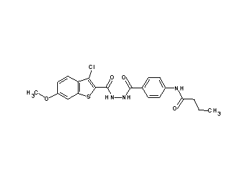 N-[4-({2-[(3-chloro-6-methoxy-1-benzothien-2-yl)carbonyl]hydrazino}carbonyl)phenyl]butanamide