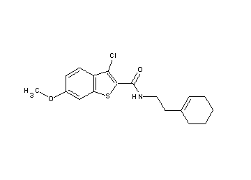 3-chloro-N-[2-(1-cyclohexen-1-yl)ethyl]-6-methoxy-1-benzothiophene-2-carboxamide