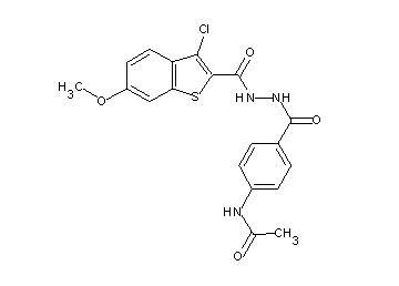 N-[4-({2-[(3-chloro-6-methoxy-1-benzothien-2-yl)carbonyl]hydrazino}carbonyl)phenyl]acetamide
