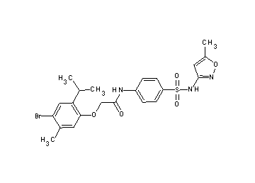 2-(4-bromo-2-isopropyl-5-methylphenoxy)-N-(4-{[(5-methyl-3-isoxazolyl)amino]sulfonyl}phenyl)acetamide