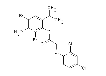 2,4-dibromo-6-isopropyl-3-methylphenyl (2,4-dichlorophenoxy)acetate