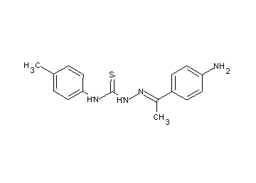 1-(4-aminophenyl)ethanone N-(4-methylphenyl)thiosemicarbazone 1-(4-aminophenyl)ethanone N-(4-methylphenyl)thiosemicarbazone