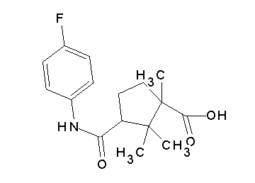 3-{[(4-fluorophenyl)amino]carbonyl}-1,2,2-trimethylcyclopentanecarboxylic acid