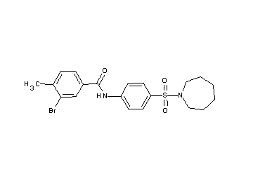 N-[4-(1-azepanylsulfonyl)phenyl]-3-bromo-4-methylbenzamide - Click Image to Close