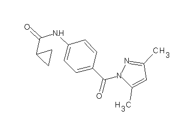 N-{4-[(3,5-dimethyl-1H-pyrazol-1-yl)carbonyl]phenyl}cyclopropanecarboxamide