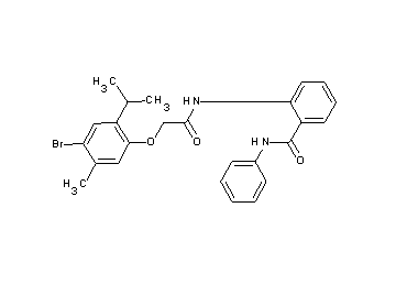 2-{[(4-bromo-2-isopropyl-5-methylphenoxy)acetyl]amino}-N-phenylbenzamide
