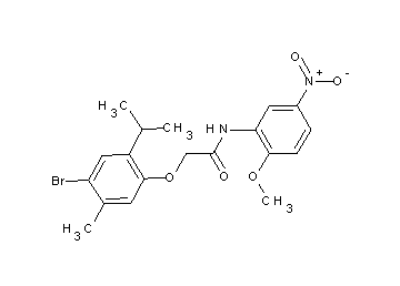 2-(4-bromo-2-isopropyl-5-methylphenoxy)-N-(2-methoxy-5-nitrophenyl)acetamide