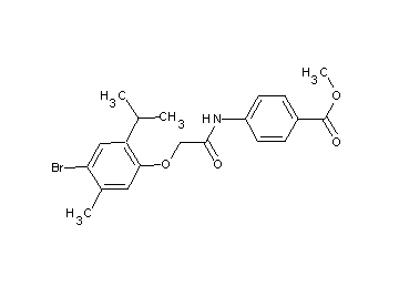 methyl 4-{[(4-bromo-2-isopropyl-5-methylphenoxy)acetyl]amino}benzoate - Click Image to Close