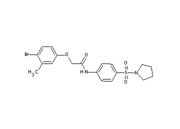 2-(4-bromo-3-methylphenoxy)-N-[4-(1-pyrrolidinylsulfonyl)phenyl]acetamide